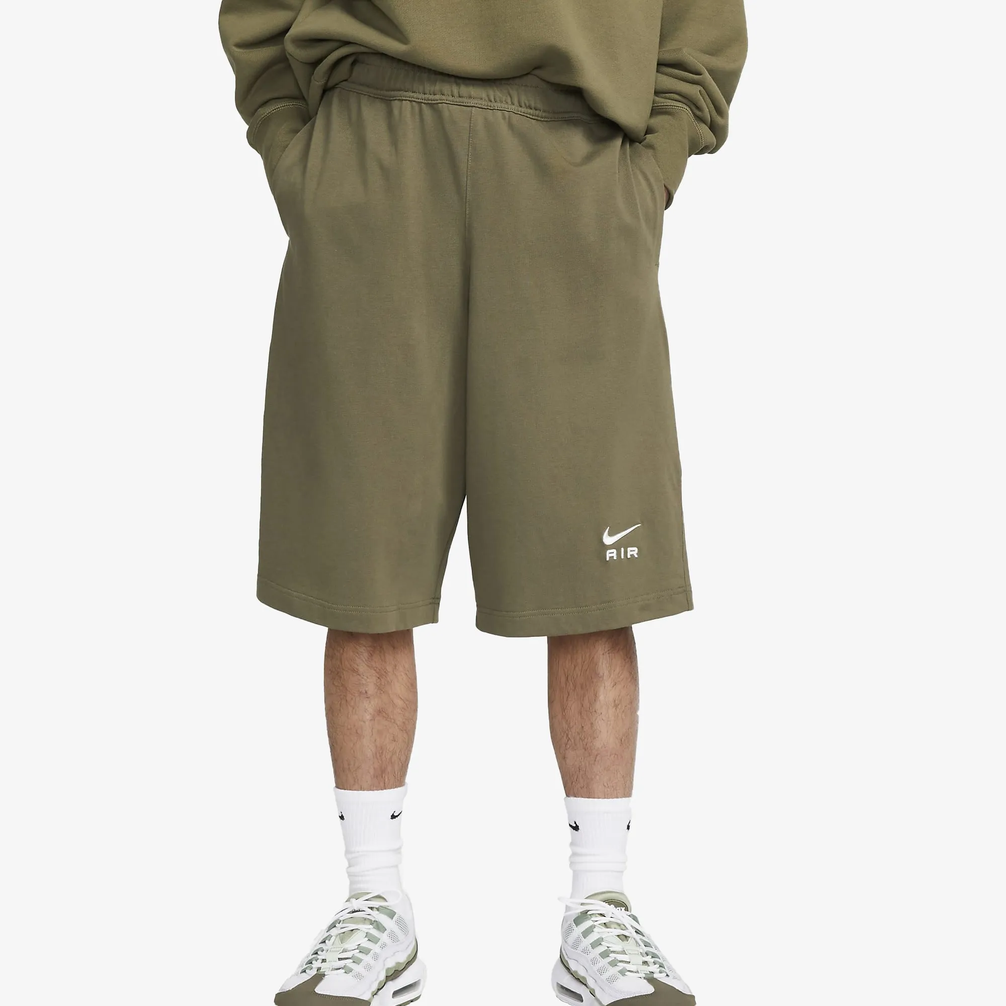 AIR OVERSIZED FLEECE SHORTS 'MEDIUM OLIVE/PHANTOM'