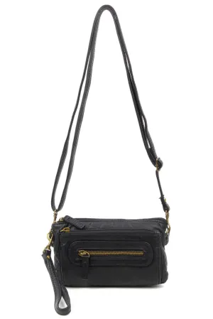 Anita Three Way Crossbody Wristlet Black