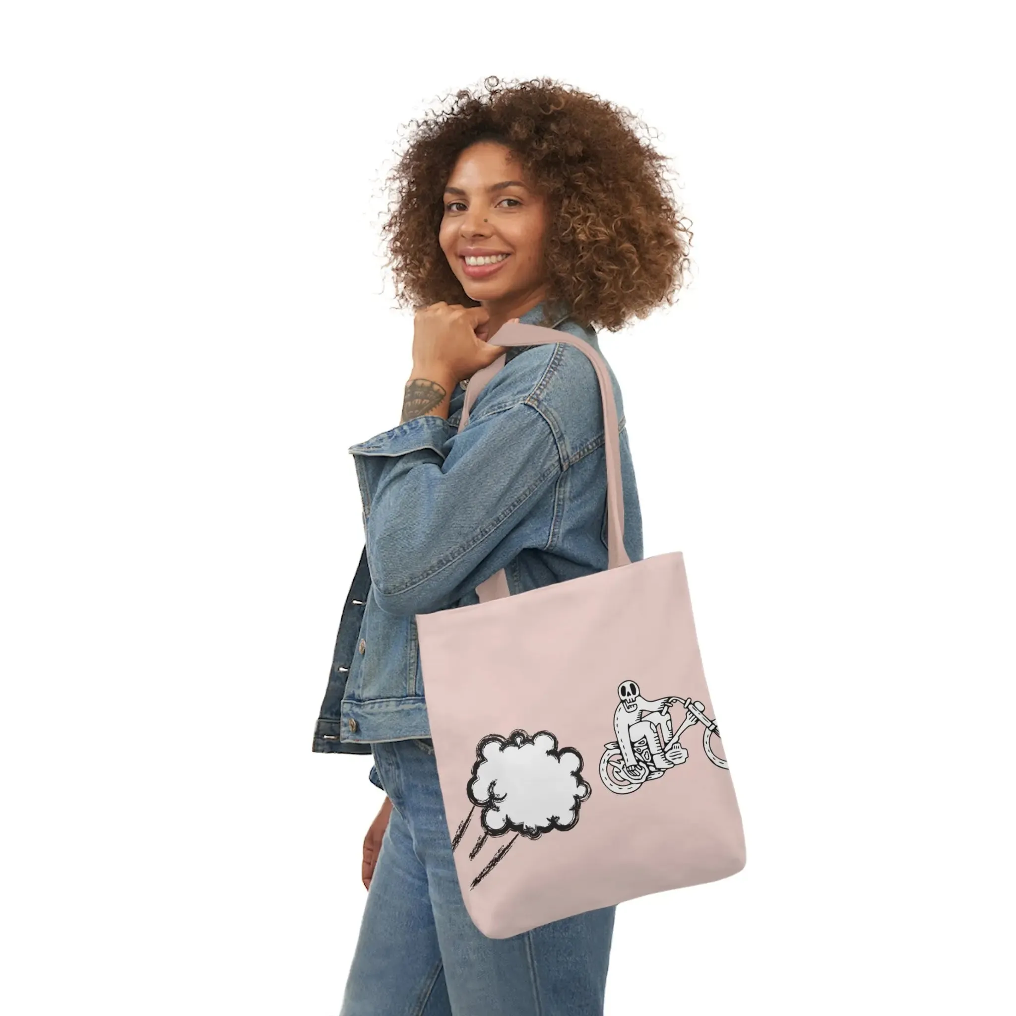 Bag Tote Bag, Ghost Ryder Canvas  5-Color Straps (Complementary Pink)