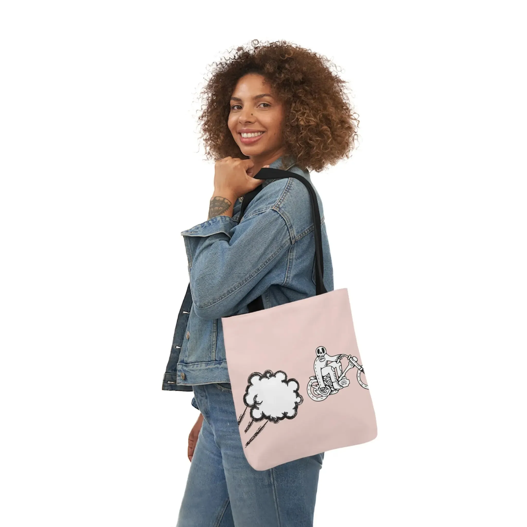 Bag Tote Bag, Ghost Ryder Canvas  5-Color Straps (Complementary Pink)