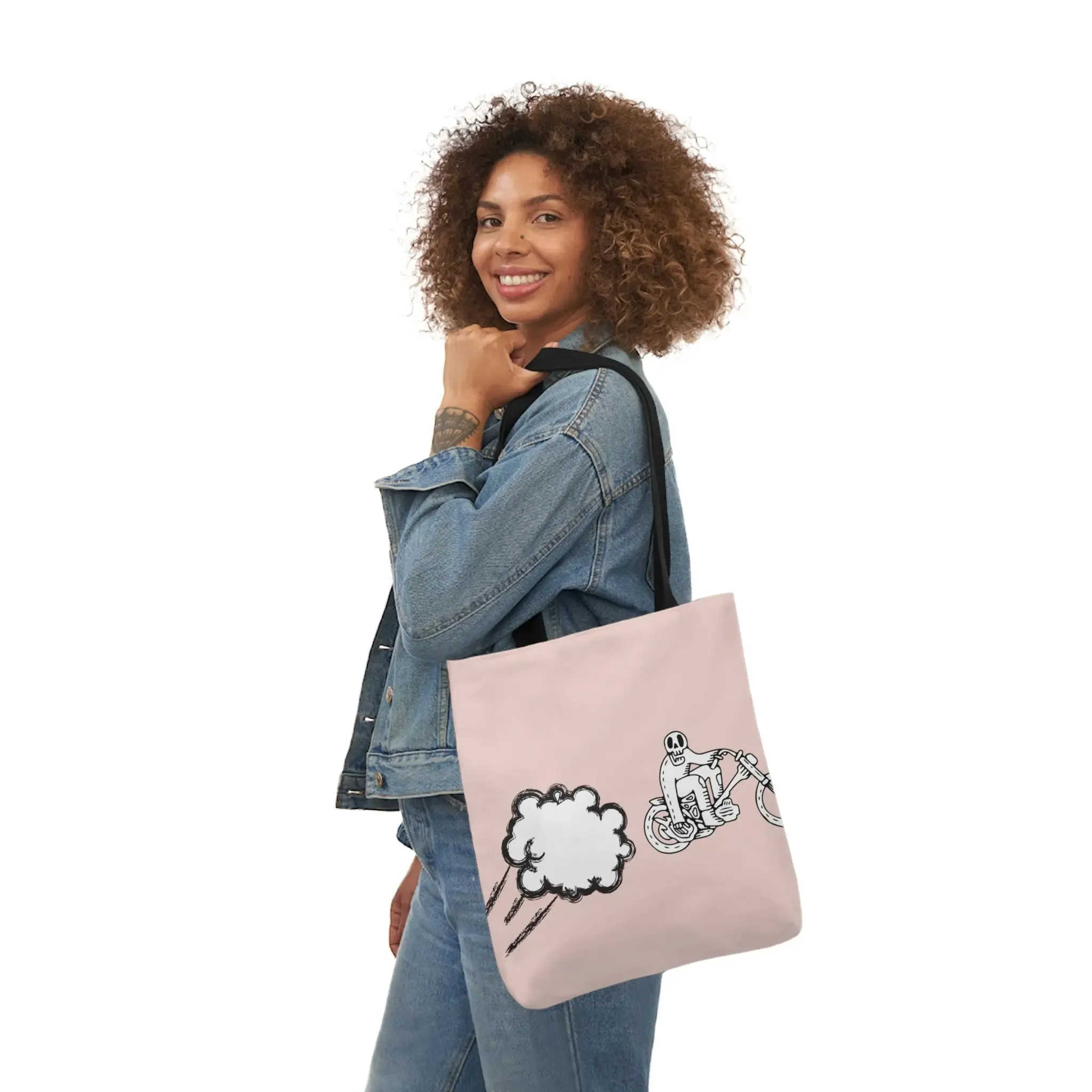 Bag Tote Bag, Ghost Ryder Canvas  5-Color Straps (Complementary Pink)