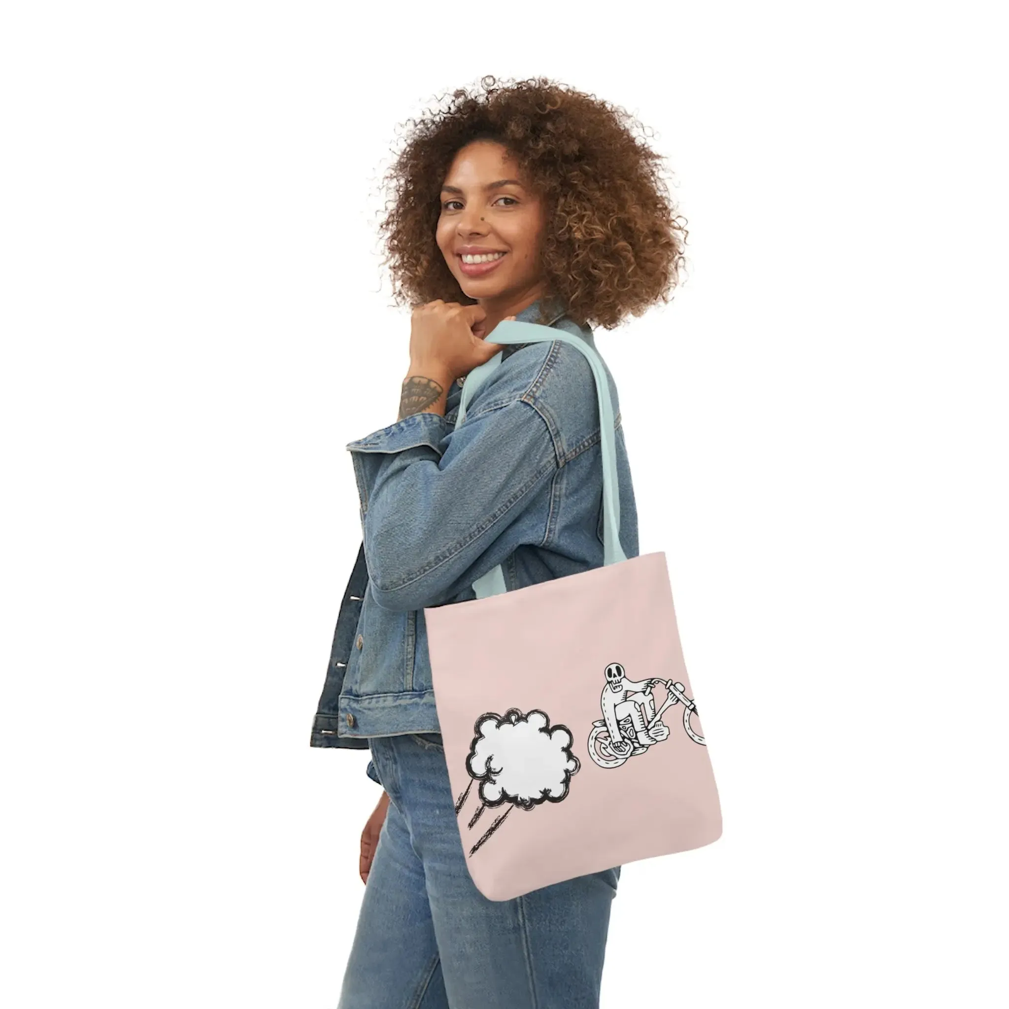 Bag Tote Bag, Ghost Ryder Canvas  5-Color Straps (Complementary Pink)