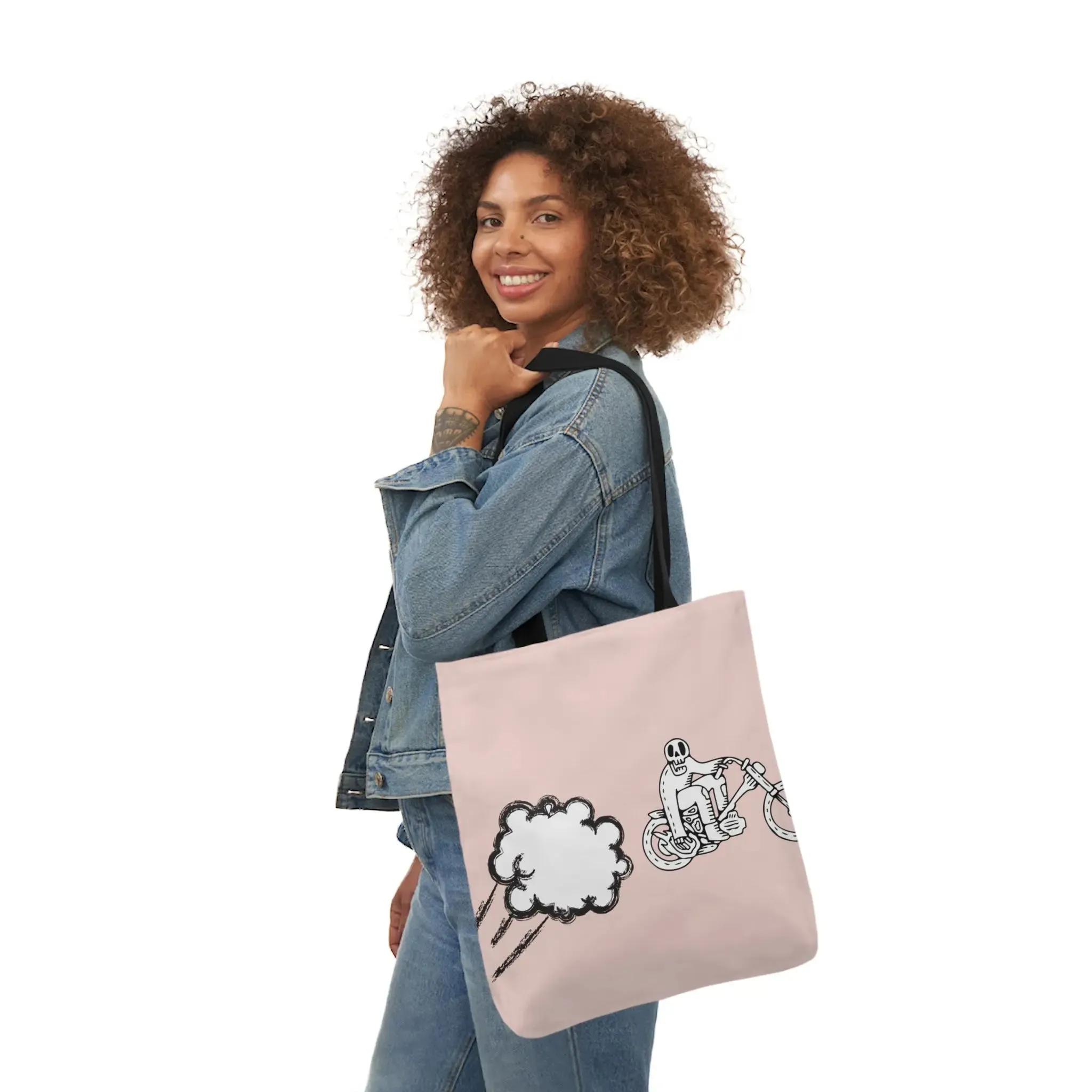 Bag Tote Bag, Ghost Ryder Canvas  5-Color Straps (Complementary Pink)