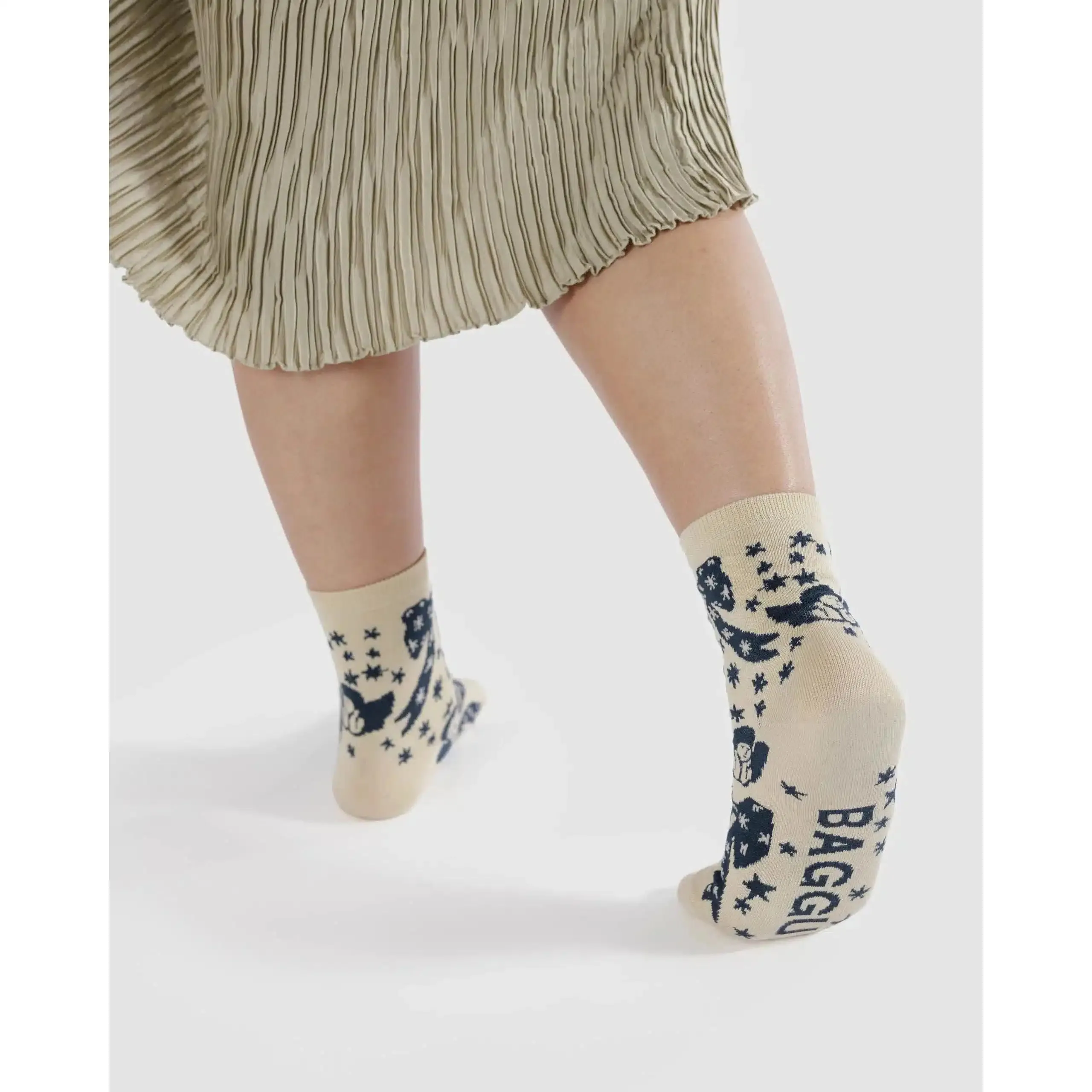 Baggu - Adult crew socks - Cherub Bows