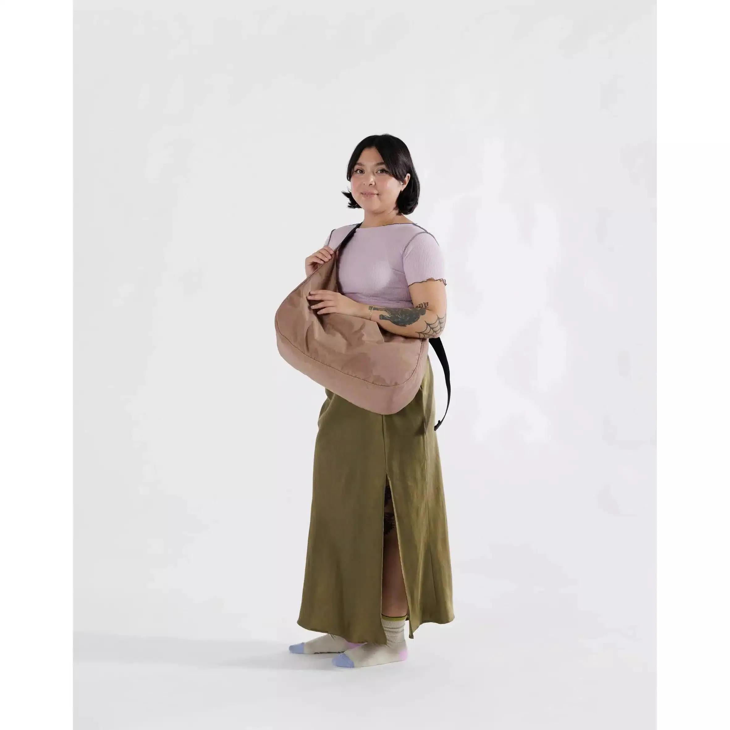 Baggu - Large Nylon Crescent bag - Cocoa