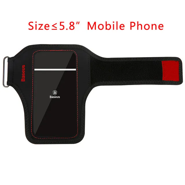 Baseus Armband Case For iPhone 7 6 6s Plus Samsung S8 Plus Sports Mobile Phone Holder Brassard Running Wristband Hand Phone Case