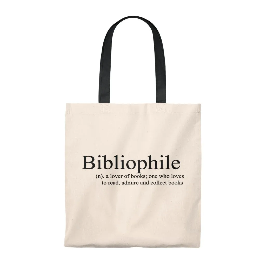 Bibliophile Canvas Tote Bag - Vintage style