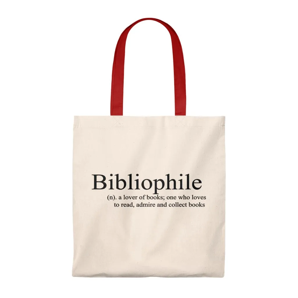 Bibliophile Canvas Tote Bag - Vintage style