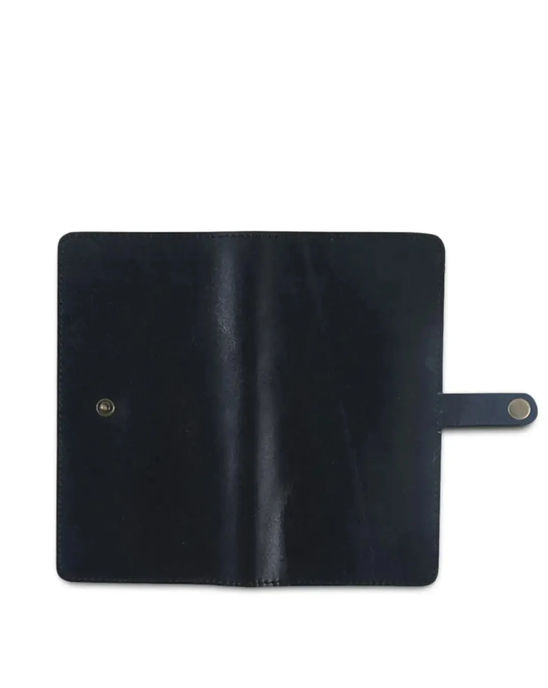 BLACK LEATHER TRAVEL PASSPORT WALLET