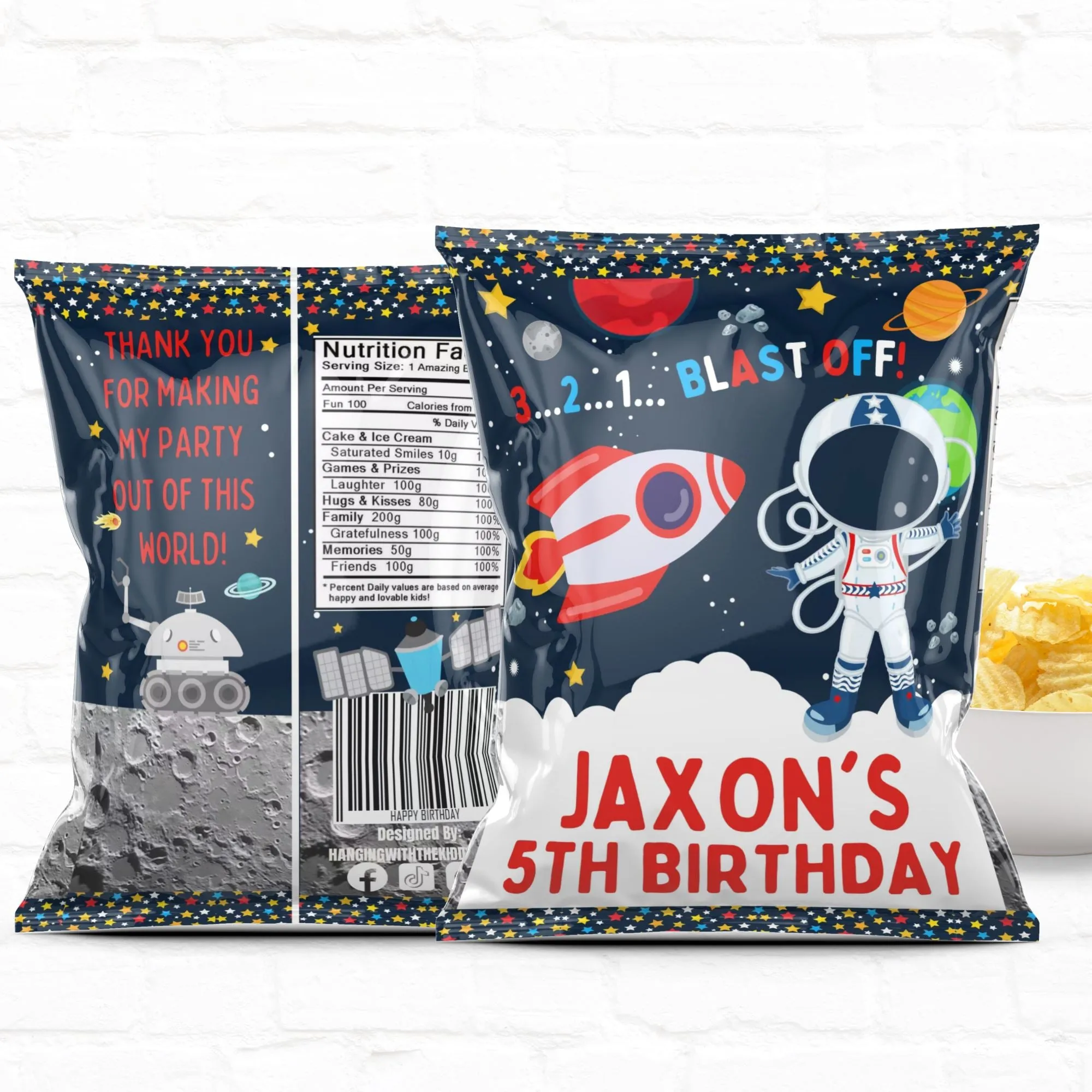 Blast Off! Space Birthday |Custom Party Favors