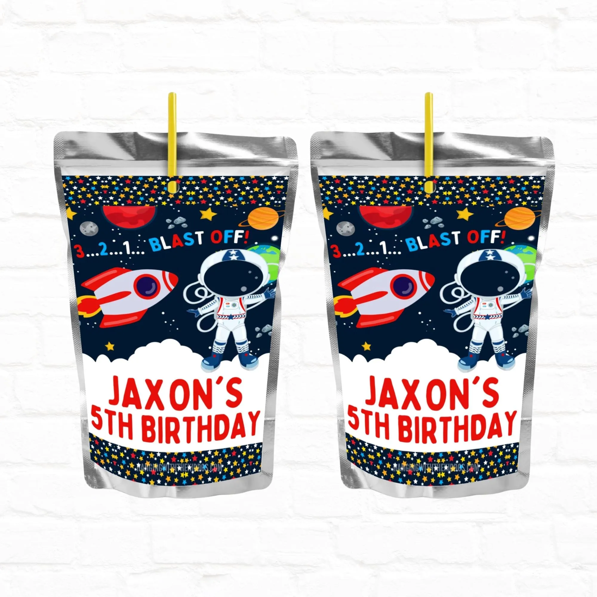 Blast Off! Space Birthday |Custom Party Favors