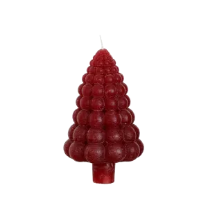 BUBBLE TREE CANDLE H12X7CM RED