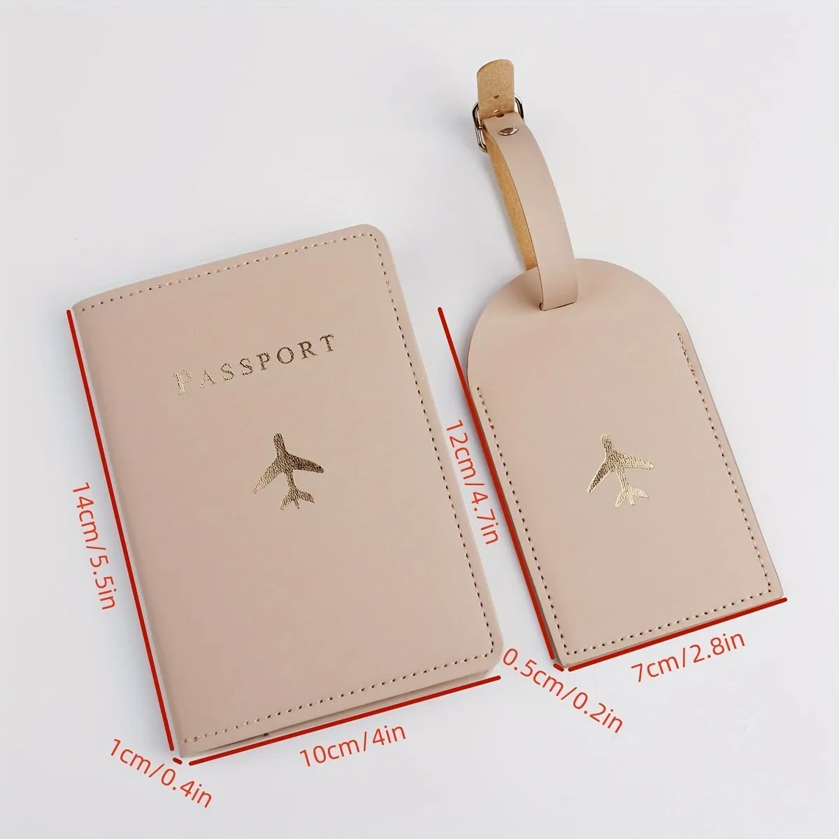 Chic Bronzing Passport Holder  Luggage Tag Bundle for Travel