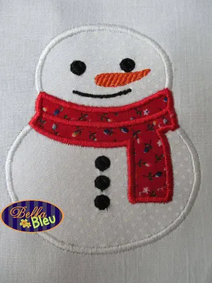 Christmas Snowman Winter Frozen Machine Applique Embroidery Design