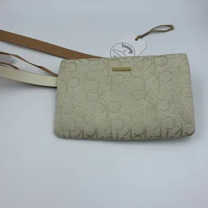 CK Calvin Klein Ivory & Gold Convertible Crossbody - Fanny Pack Purse NWT