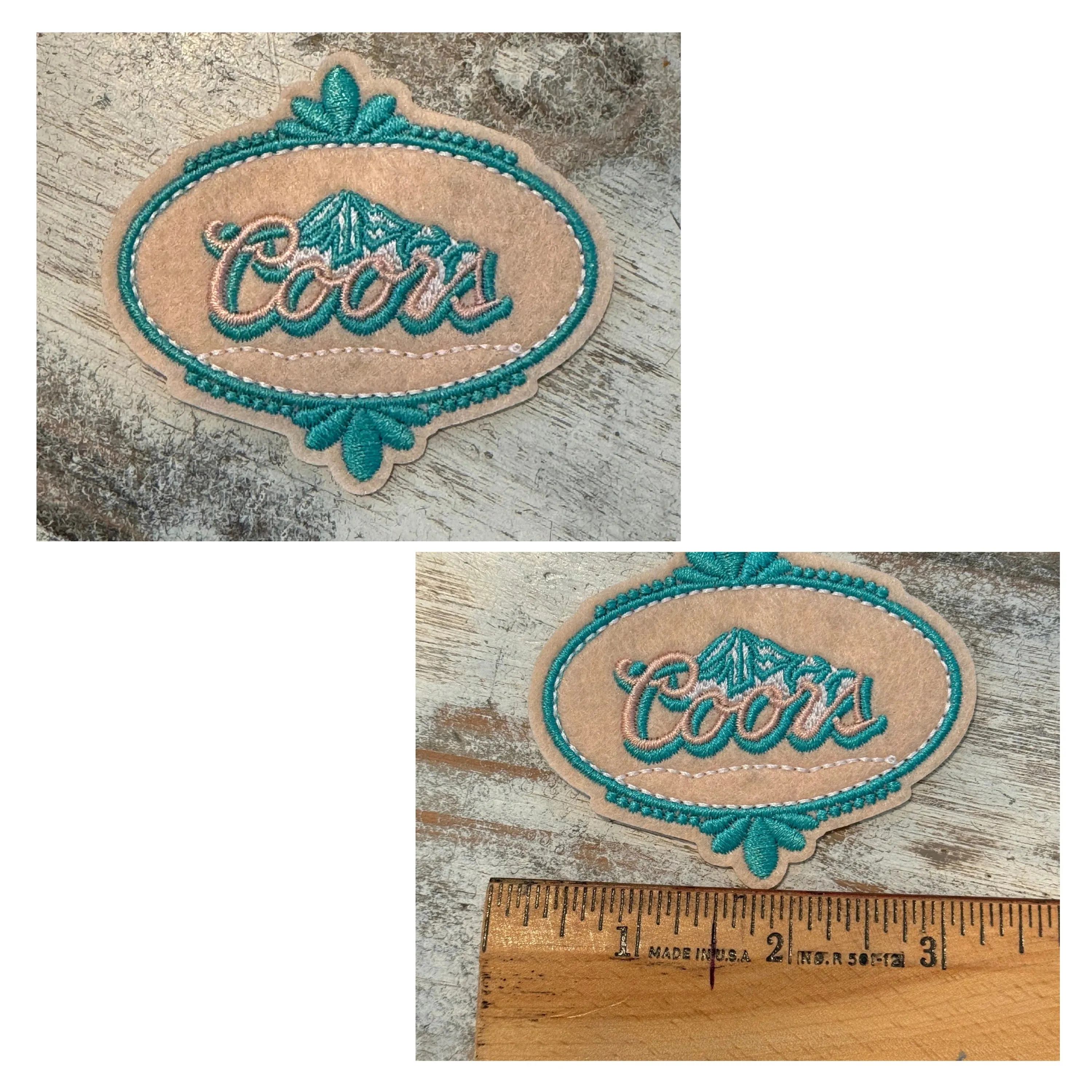 Coors Cowgirl Iron On Patches