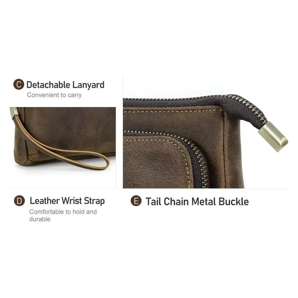 CowLuxe Stylish Leather Men's Essentials Bag