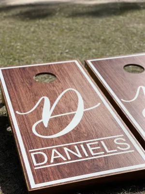 Custom Wedding Cornhole Set With Bean Bags