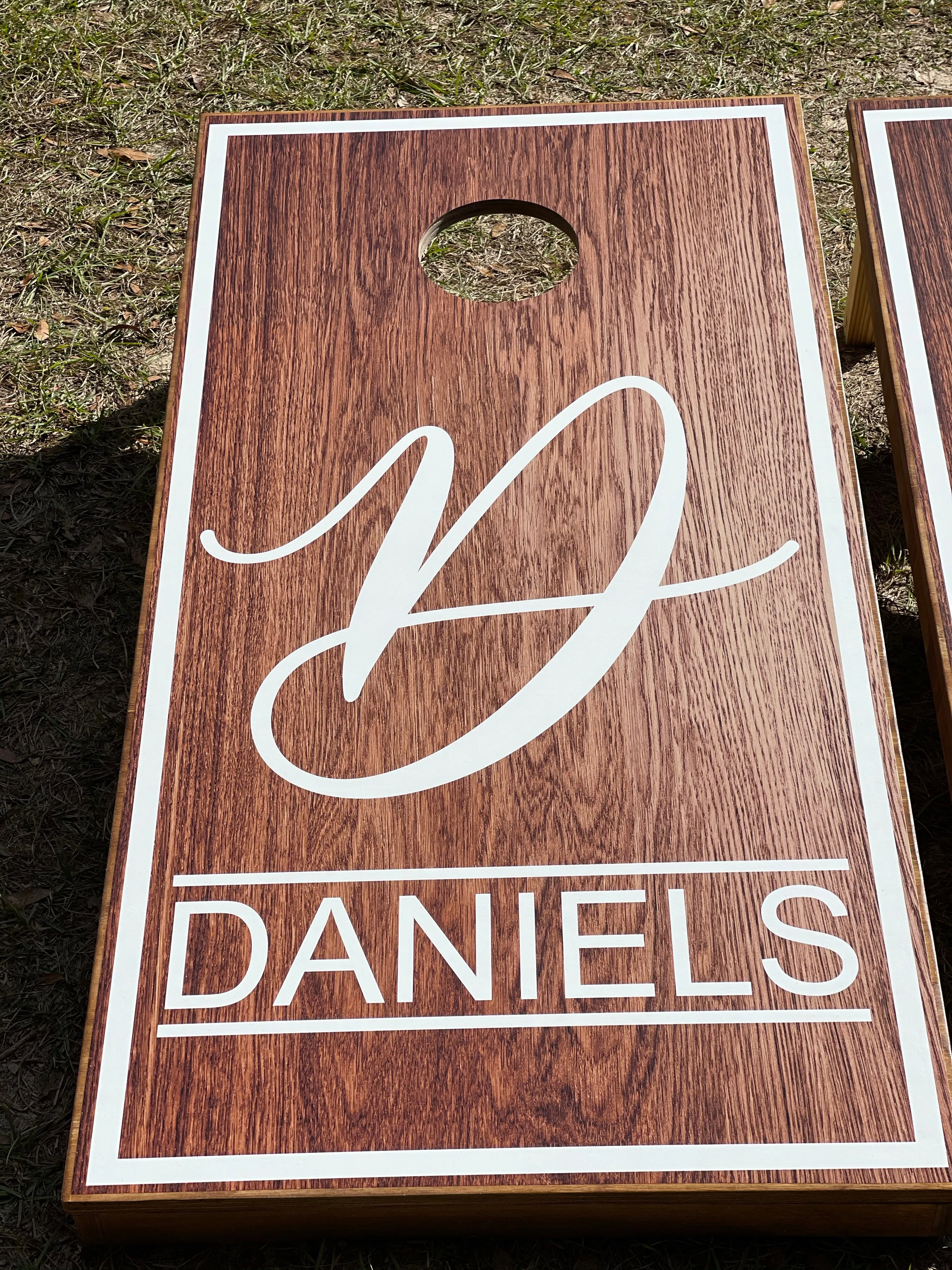 Custom Wedding Cornhole Set With Bean Bags