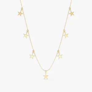 Dainty Star Drop Necklace, Stella