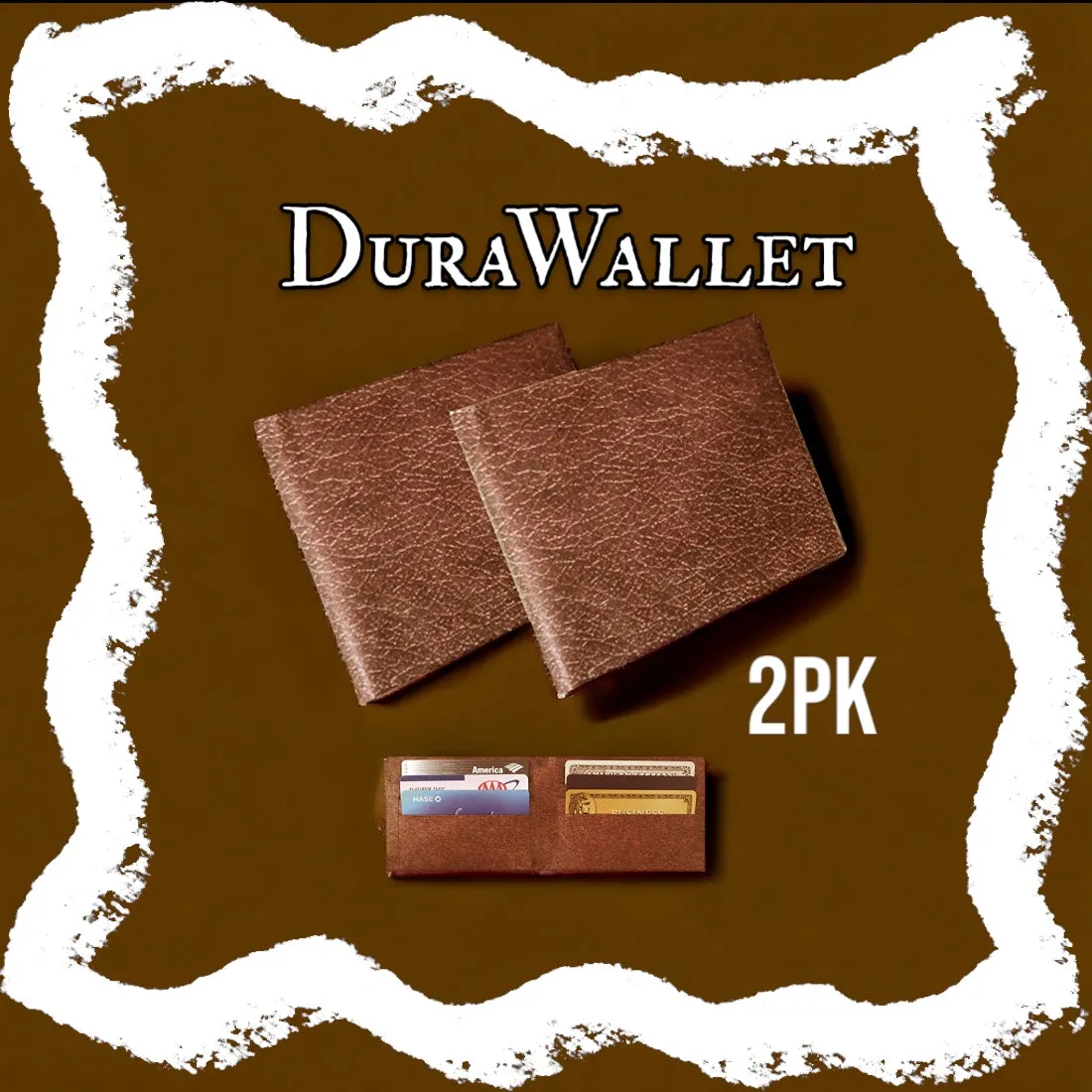 DuraWallet - Brown - 2 Pack for Ultimate Organization