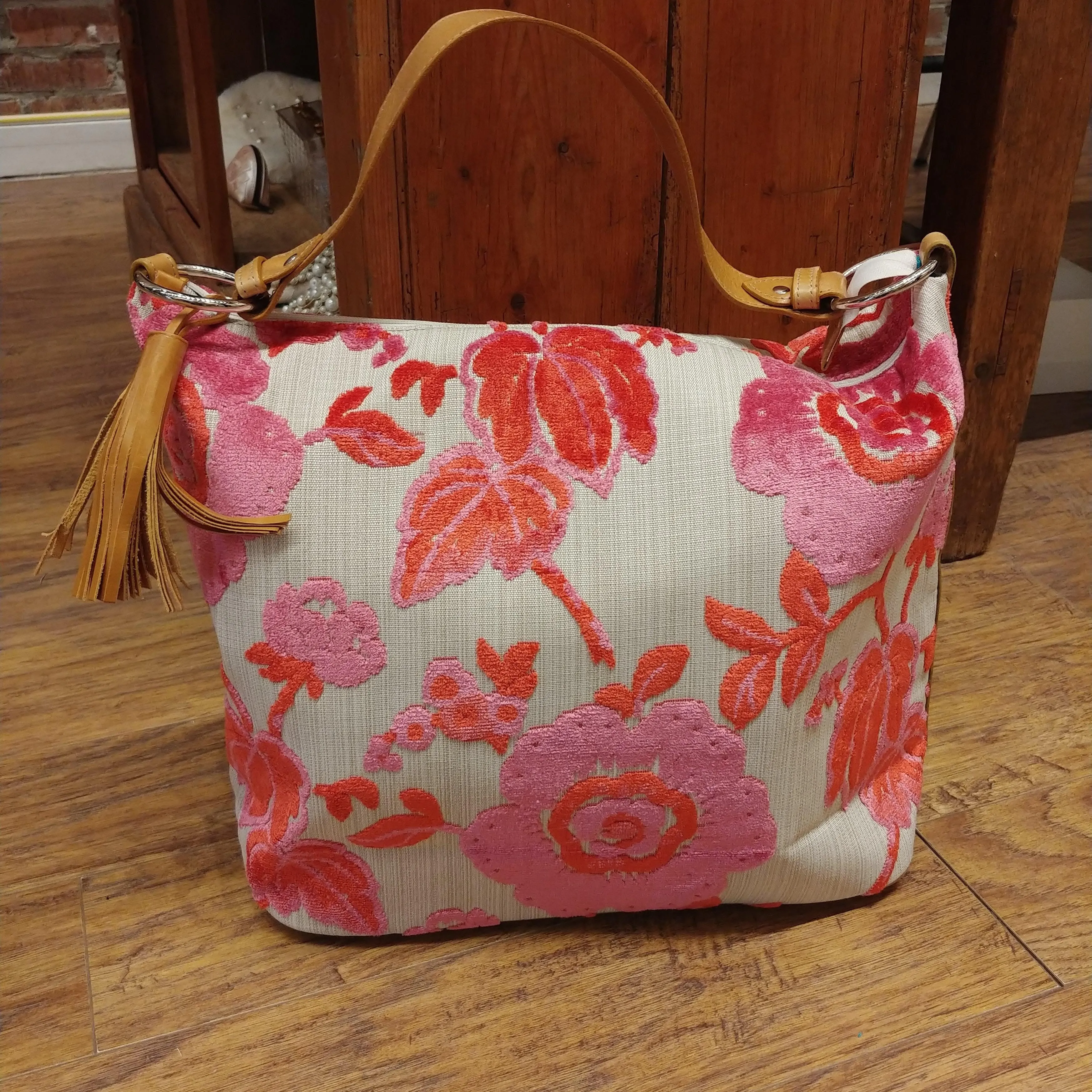 Emma Handbag - Chenille Rose