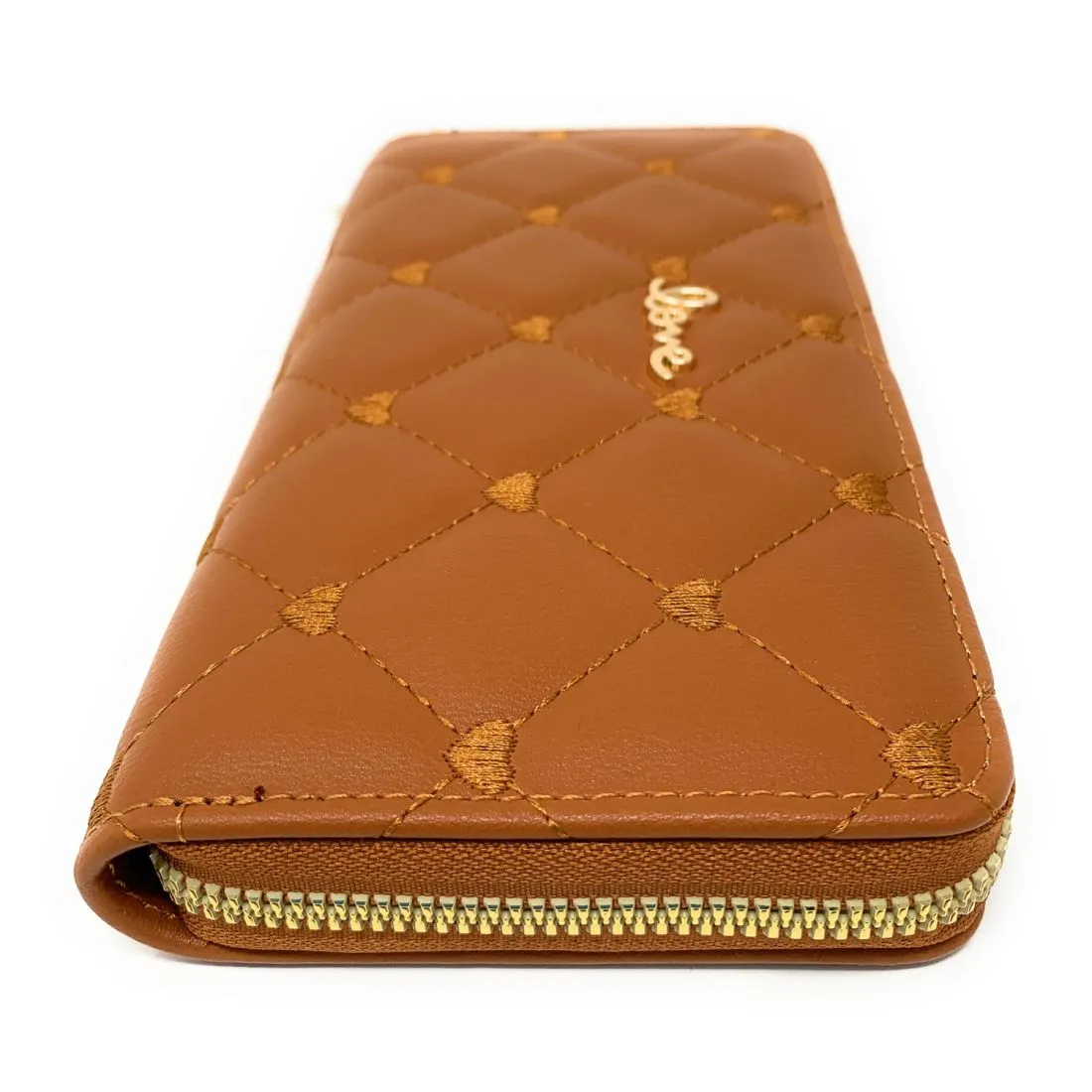 Empire Cove Stylish Fashionable Quilted Love Heart Zip Wallets Womens Teens