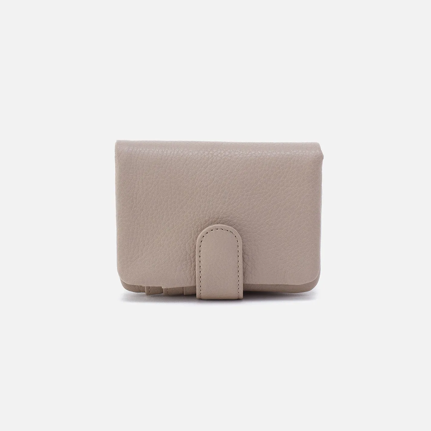 Fern Bifold Wallet In Pebbled Leather - Taupe