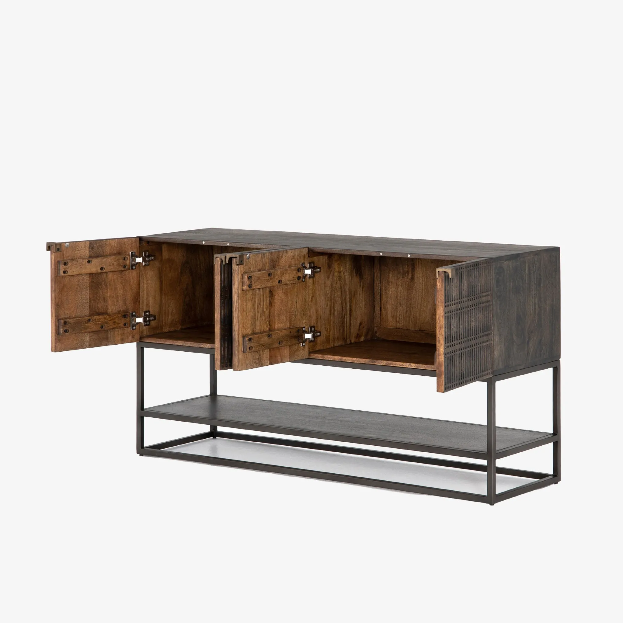 Four Hands Kelby Media Console in Vintage Brown