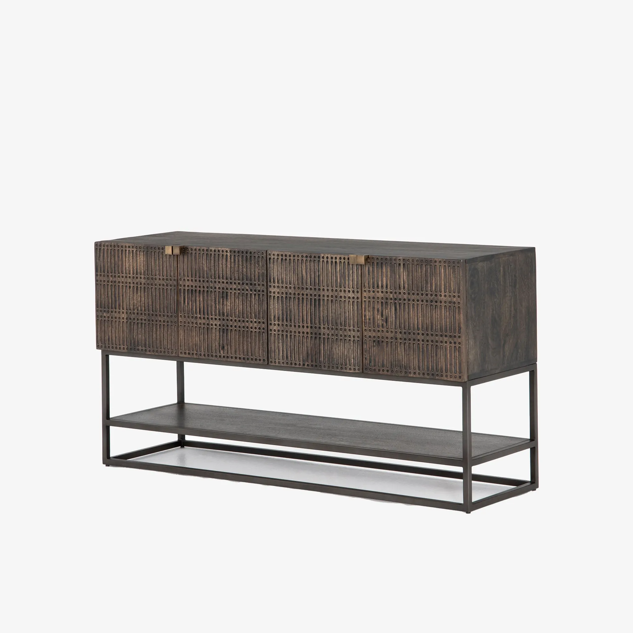 Four Hands Kelby Media Console in Vintage Brown