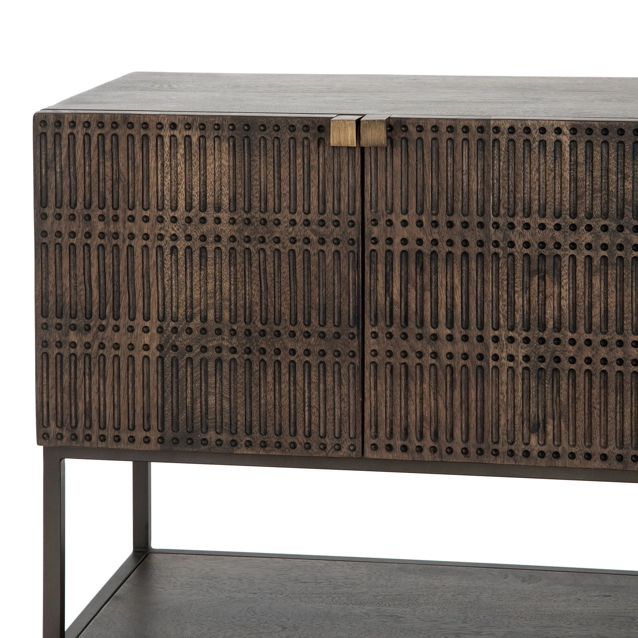 Four Hands Kelby Media Console in Vintage Brown