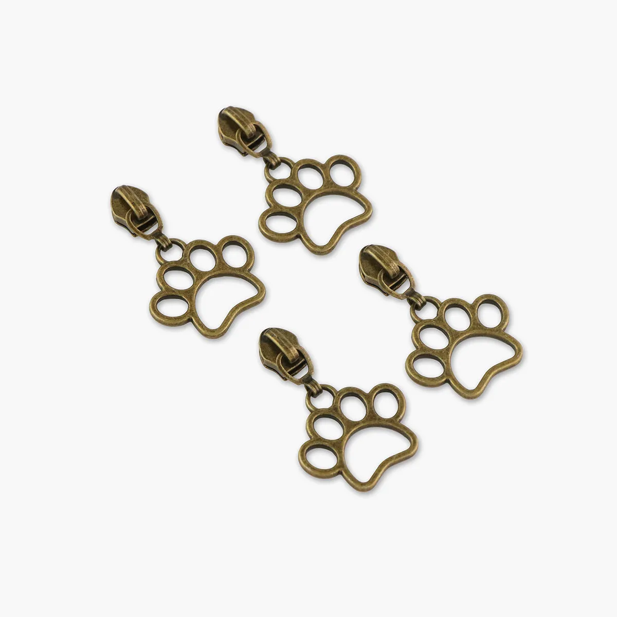 Four Paw Prints Zipper Pulls