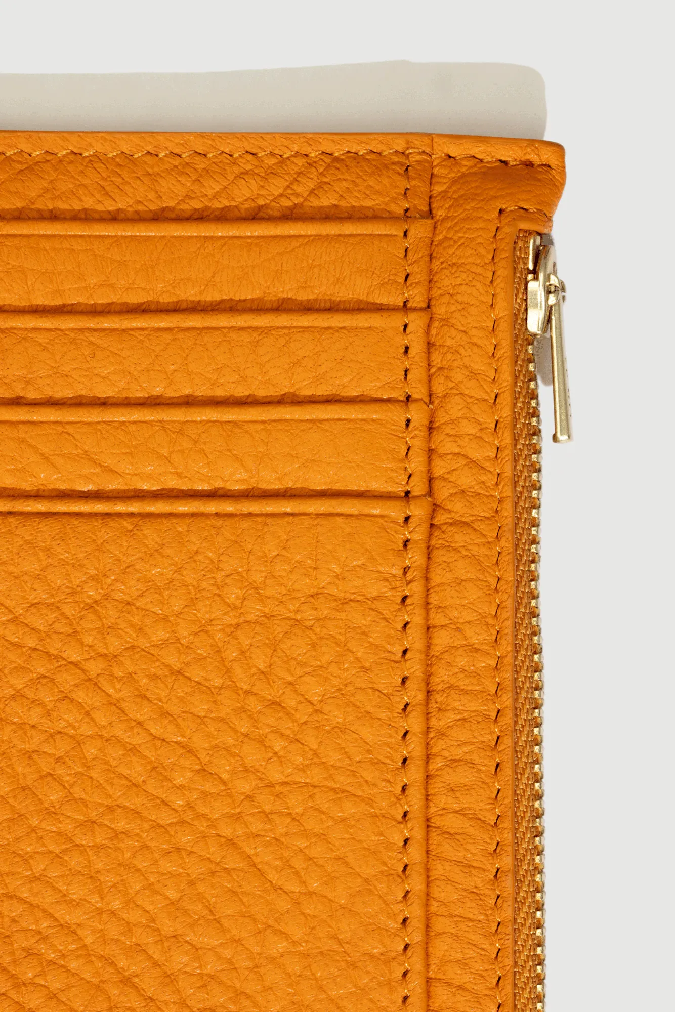 Frank Cardholder - Tangerine Deer Nappa