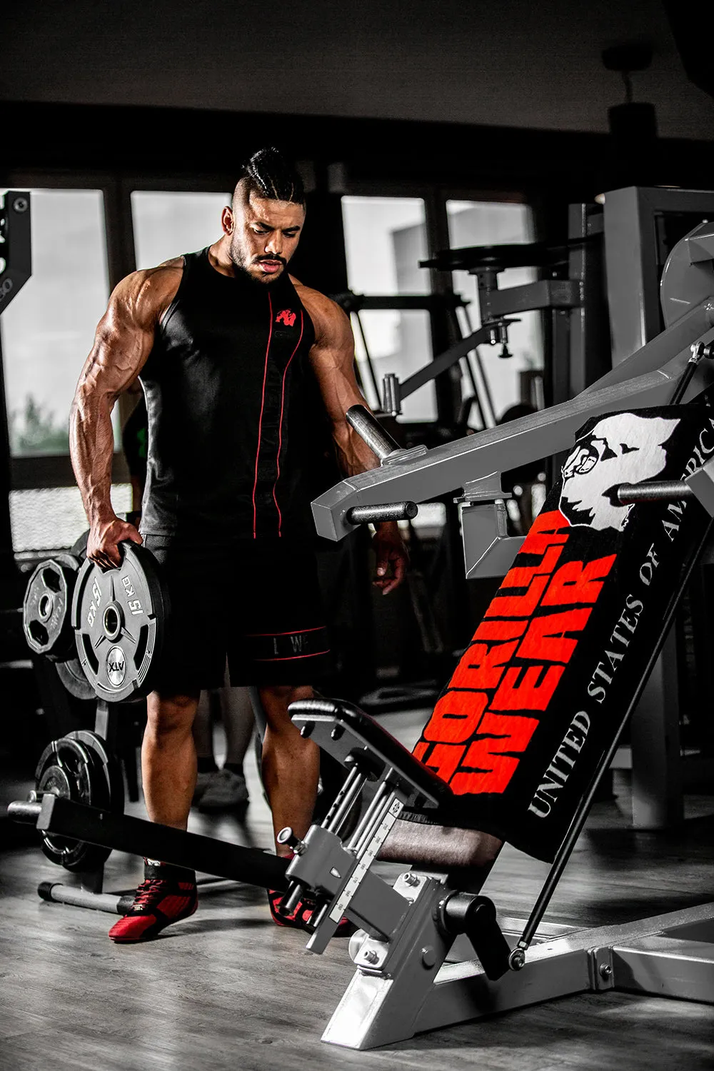 Functional Gym Towel - Black/Red