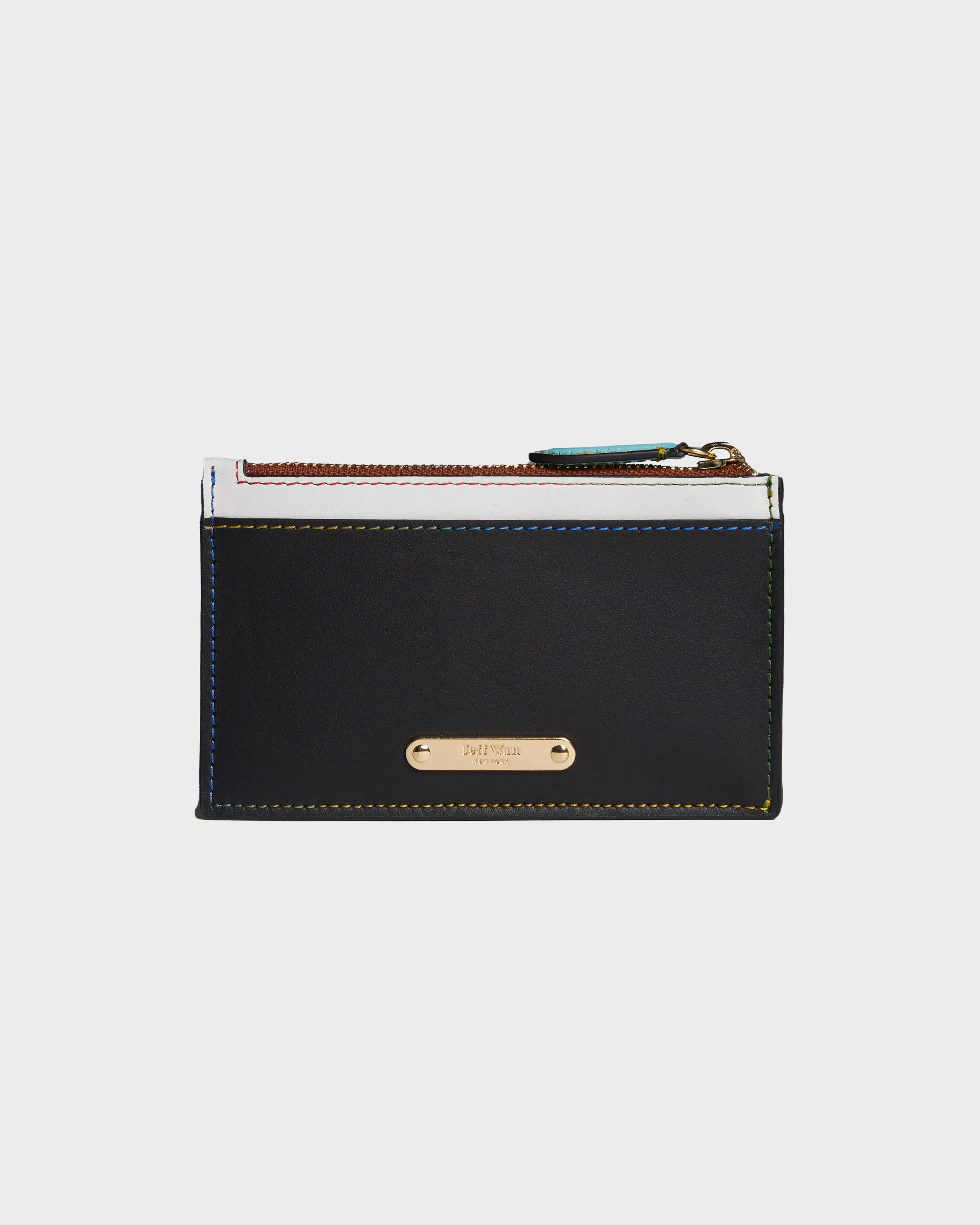 Hampton Zip Card Case in Inclusive Rainbow Colorblock by Jeff Wan