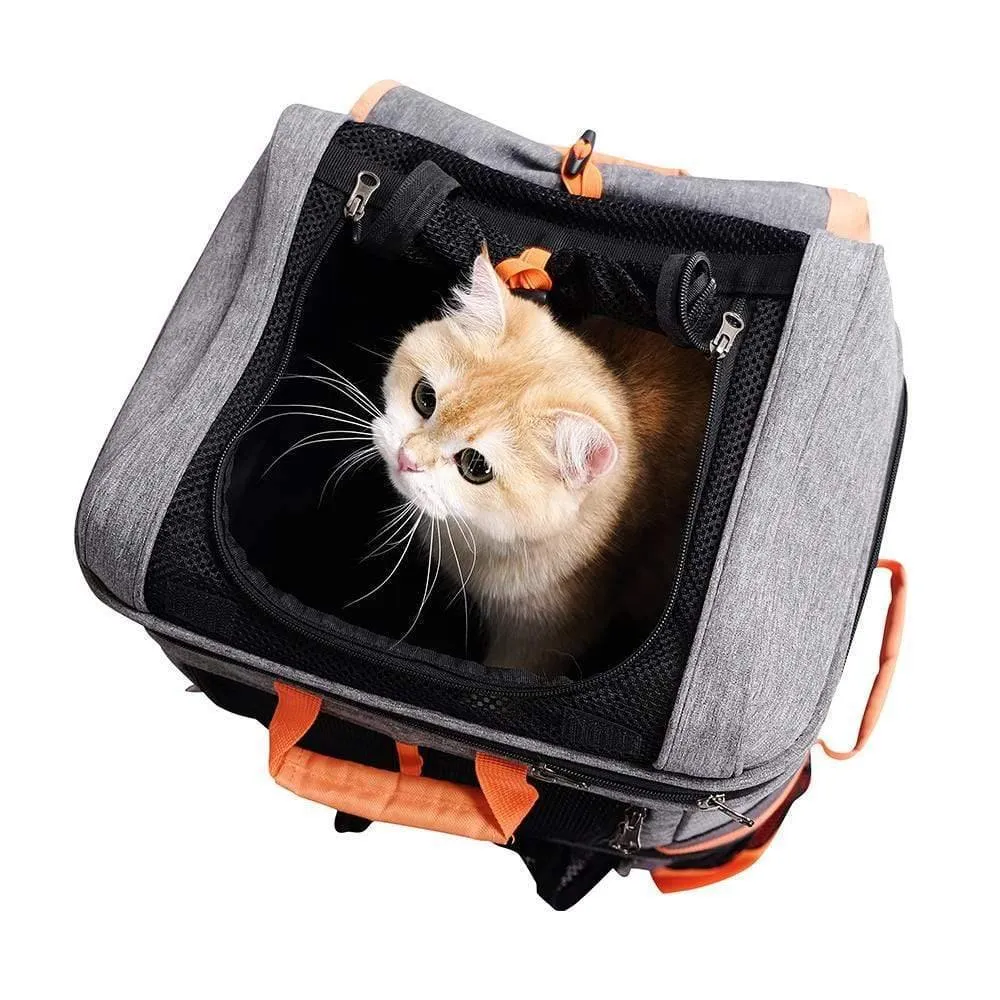 Ibiyaya® Two-Tier Pet Backpack | Orange