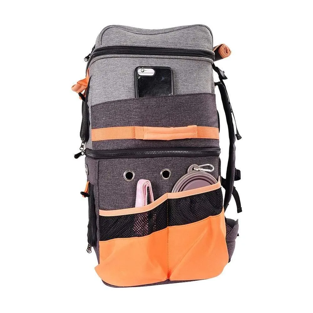 Ibiyaya® Two-Tier Pet Backpack | Orange