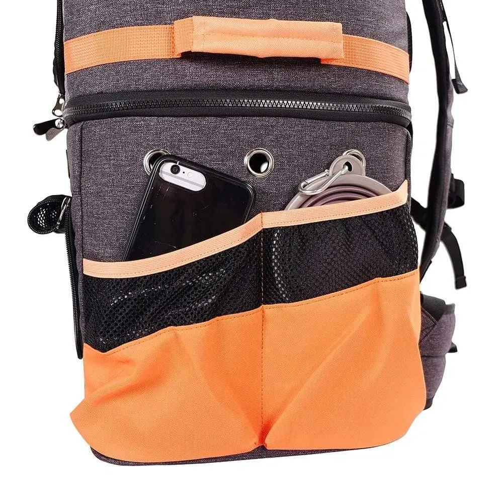 Ibiyaya® Two-Tier Pet Backpack | Orange