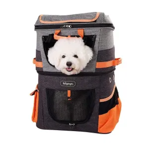 Ibiyaya® Two-Tier Pet Backpack | Orange