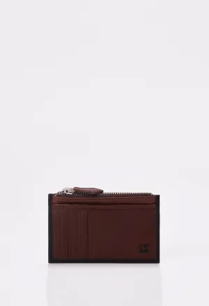 Leather Zip-Top Card Holder