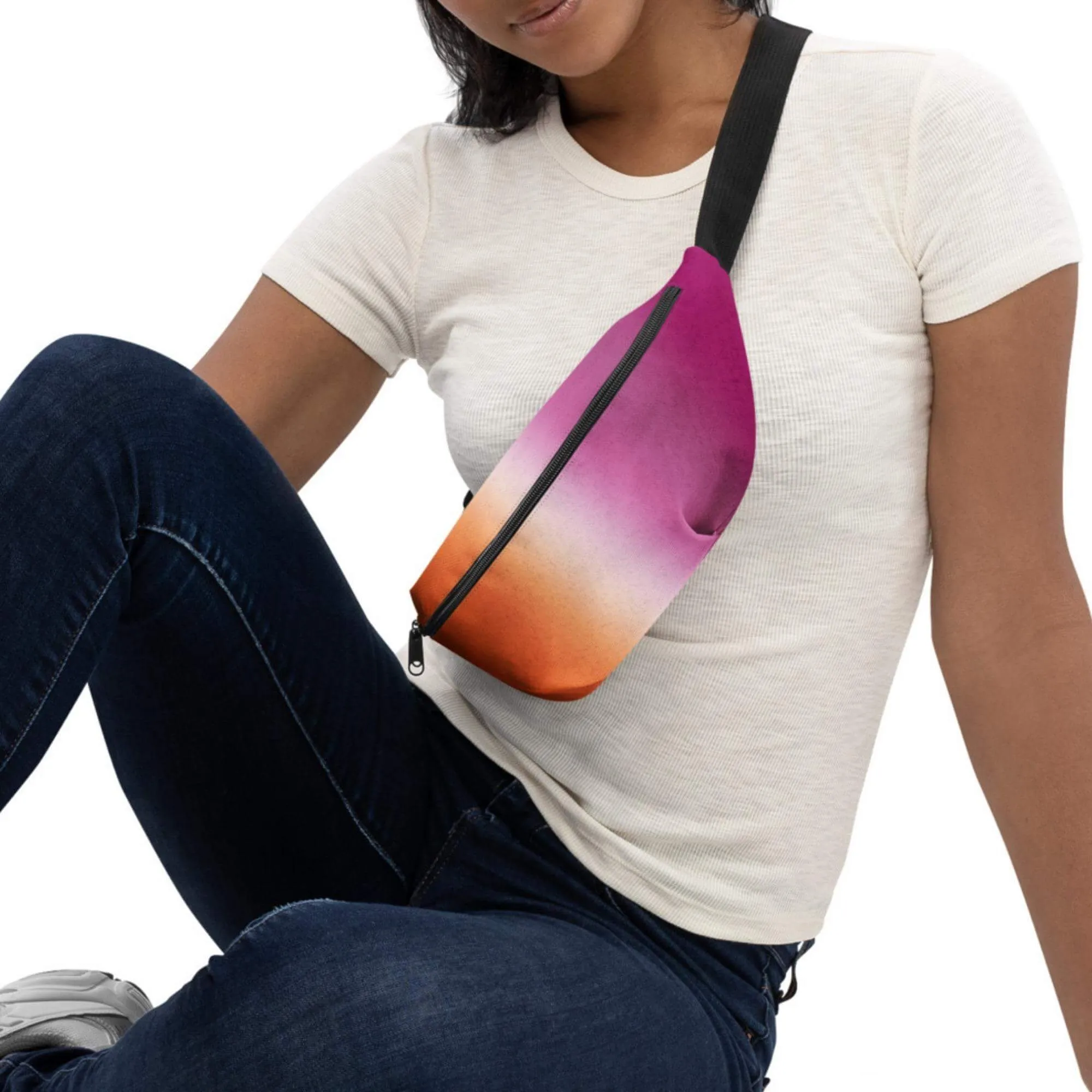 Lesbian Pride Ombre Crossbody Belt Bag