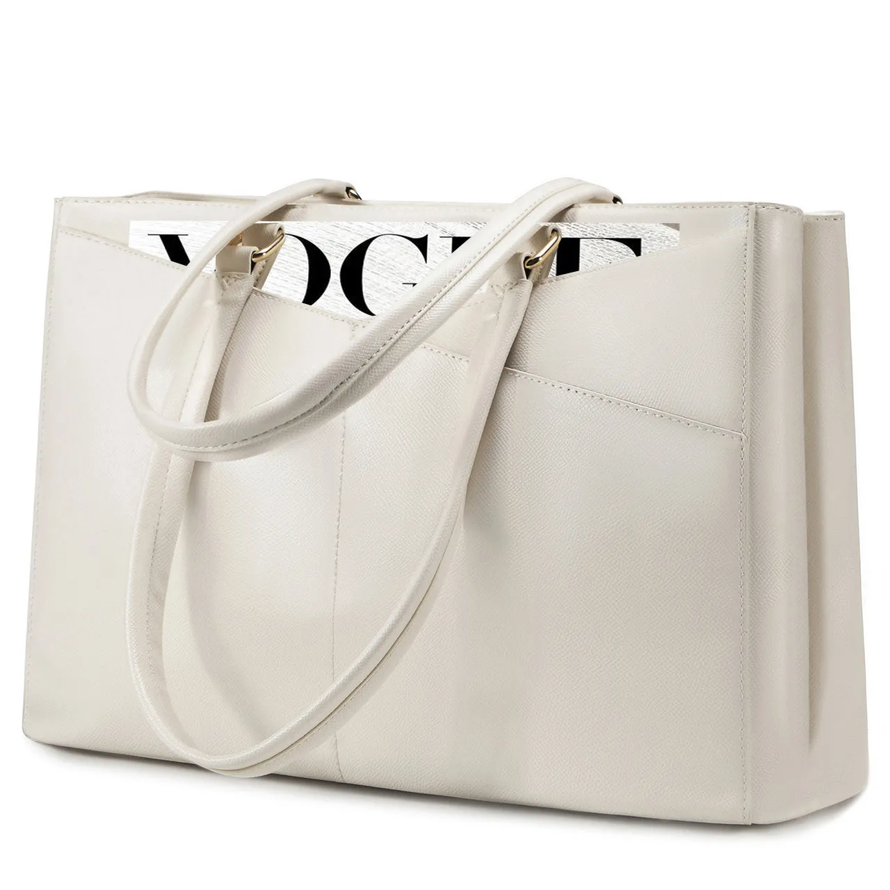 Lovevook Women's Versatile Laptop Tote & Handbag Alabaster - Perfect for Work and Travel