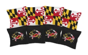 Maryland Flag & Crab / 8-Pack Cornhole Bag Set