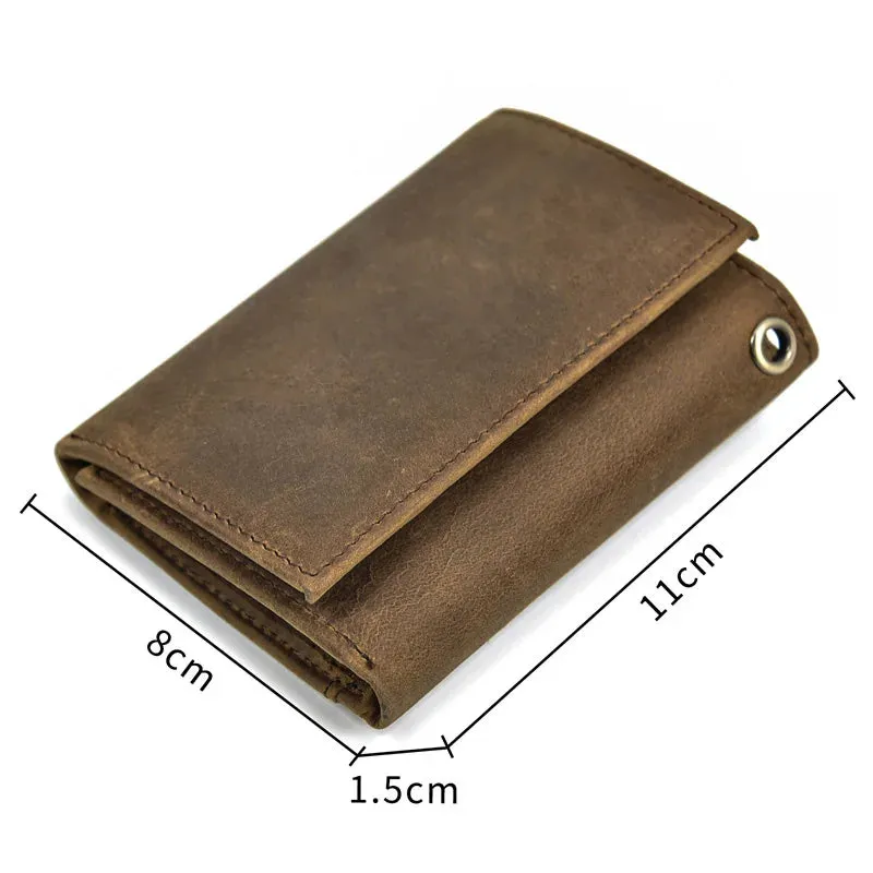 Master Mason Blue Lodge Wallet - Brown Color Genuine Leather With Chain