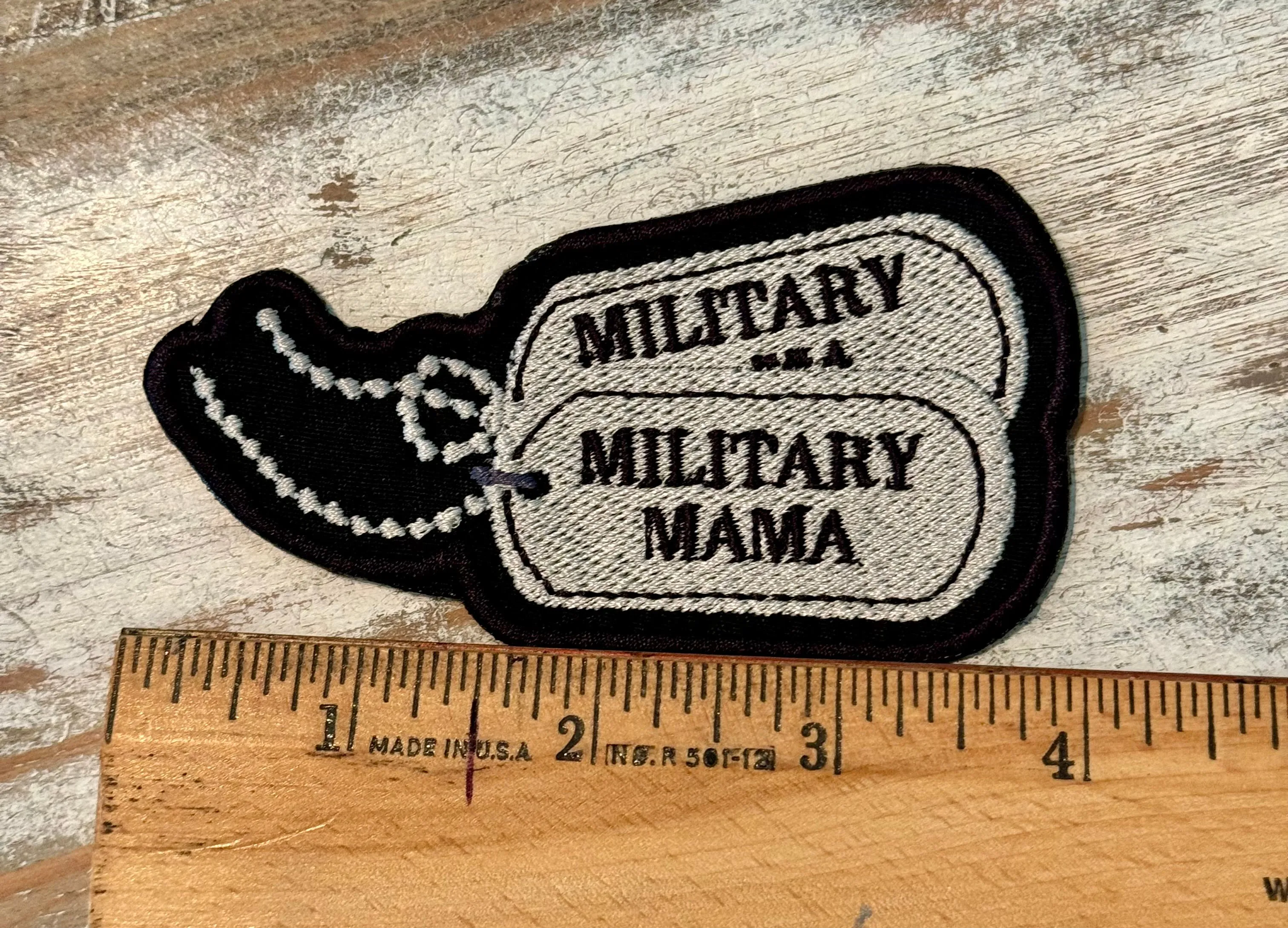 Military Mama Iron On Patch