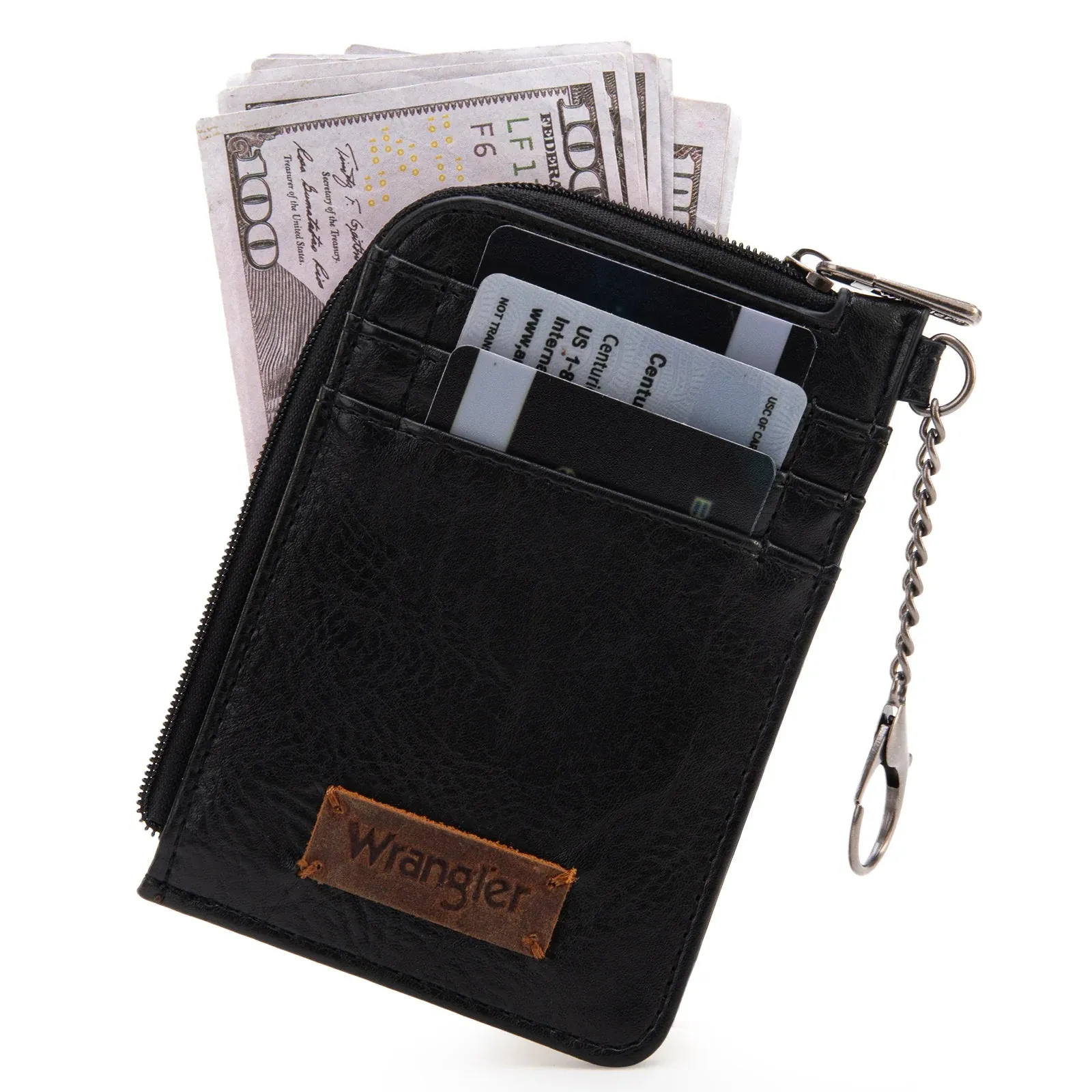 Mini Zip Card Case - Black