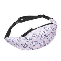 New 3D Colorful Waist Pack for Men Fanny Pack green leaves Style Bum Bag Women Money Belt Travelling Mobile Phone Bag