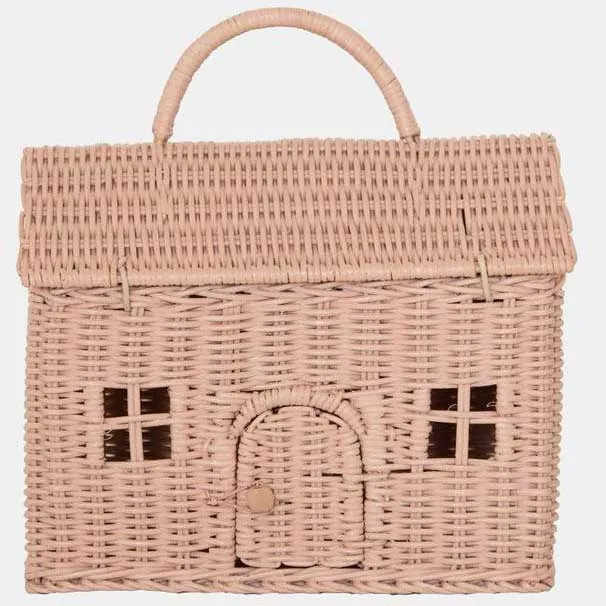 Olli Ella Casa Clutch Dolls House Basket - Rose