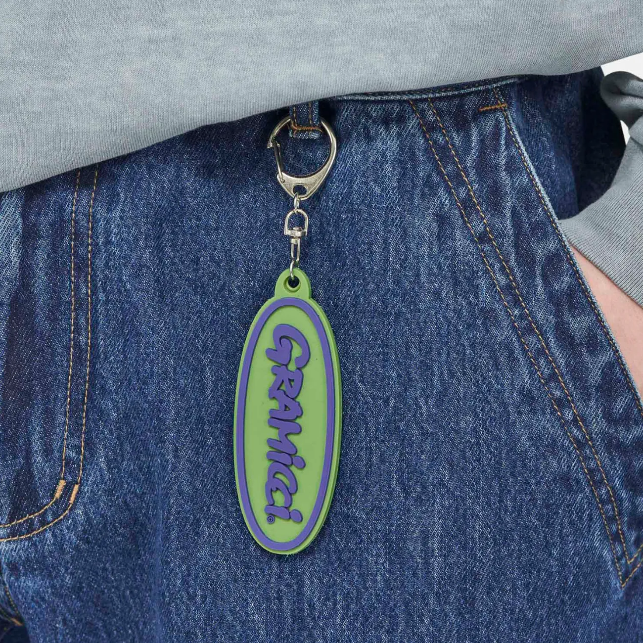 Oval Key Ring - Green