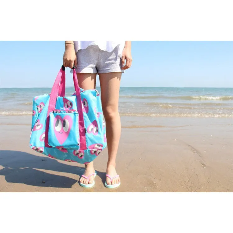 "Pineapples Or Cute Hearts" Beach Tote Bag